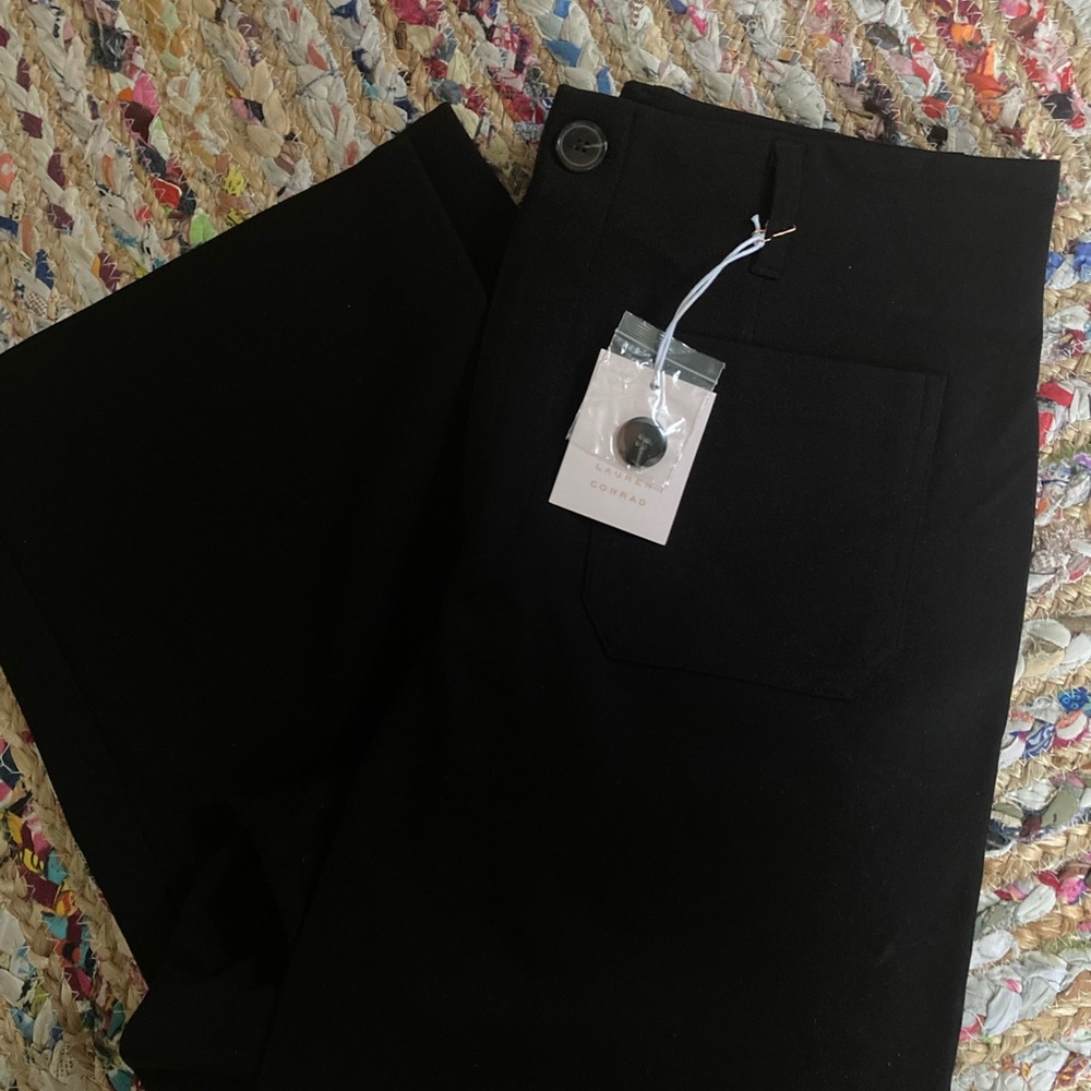 Black Slacks with Pocket Detail